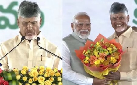 Chandrababu Naidu:नायडू ने ली मुख्यमंत्री पद की शपथ, पीएम मोदी और अमित शाह भी मौजूद