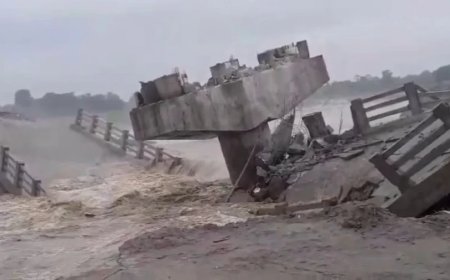 Bihar News: फिर नदी में समाया करोड़ों की लागत से बना पुल, 12 करोड़ की लागत से बना था- Video