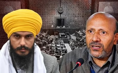 Lok Sabha: राशिद और अमृतपाल ने अपने सांसद पद की ली शपथ, परिवार से मिलकर आज वापस जाएंगे जेल