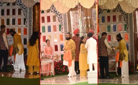 Anant-Radhika Wedding: अनंत-राधिका की हल्दी रस्म में मेहमानों का पान से हुआ स्वागत, रणवीर सिंह ने लिए चटकारे