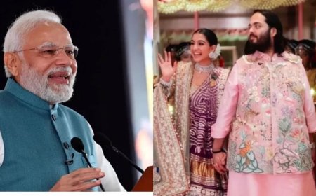 Anant-Radhika Wedding: पीएम मोदी पहुंचे अनंत-राधिका के आशीर्वाद सेरेमनी में, अंबानी परिवार ने किया भव्य स्वागत