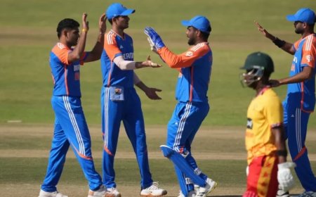 IND vs ZIM: टीम इंडिया ने पांचवें टी20 मैच में जिम्बाब्वे को 42 रनों से हराया- 4-1 से सीरीज अपने नाम की।