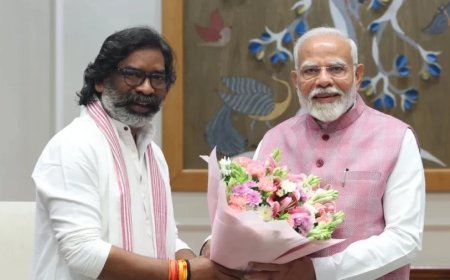 Hemant Soren News: झारखंड के मुख्यमंत्री हेमंत सोरेन मिले पीएम मोदी से, दिल्ली में हुई मुलाकात