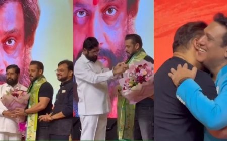 Dharmaveer 2 Movie: सलमान खान की 'धर्मवीर 2' ट्रेलर लॉन्च में धांसू एंट्री, सीएम शिंदे भी थे मौजूद, गोविंदा को लगाया गले