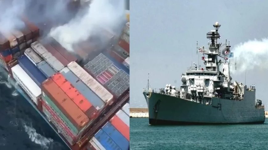INS Brahmaputra News: INS ब्रह्मपुत्र आया आग की चपेट में, हादसे के बाद एक तरफ झुका, एक नाविक भी लापता