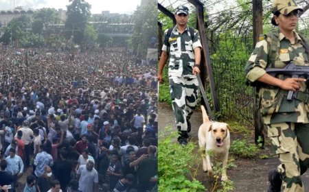 Bangladesh Violence: भारत आने के लिए बांग्लादेश से सीमा पर लोगों का हुजूम, बॉर्डर पर BSF ने रोका