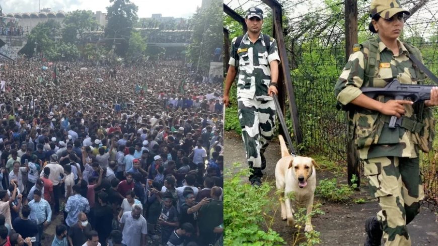 Bangladesh Violence: भारत आने के लिए बांग्लादेश से सीमा पर लोगों का हुजूम, बॉर्डर पर BSF ने रोका