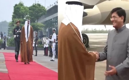 India-UAE News: दिल्ली में अबू धाबी के क्राउन प्रिंस का जोरदार स्वागत, PM मोदी से करेंगे मुलाकात