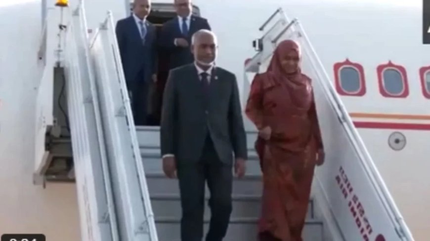 India-Maldives News: राष्ट्रपति मुइज्जू अपनी पत्नी के साथ पहुंचे दिल्ली, पीएम मोदी से करेंगे द्विपक्षीय वार्ता