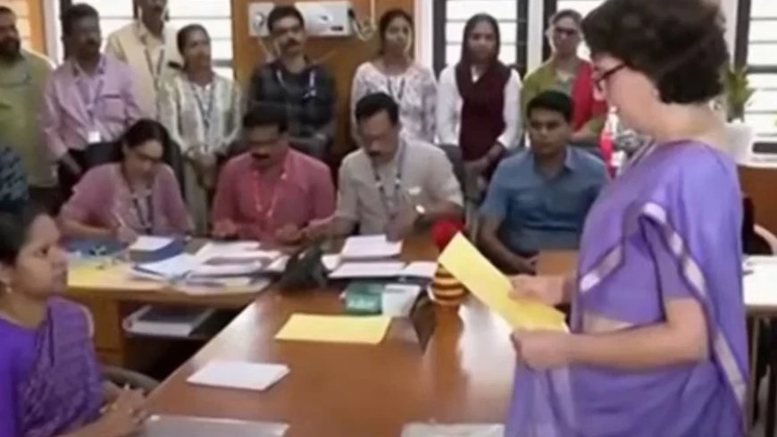 Priyanka Gandhi News: पहली बार प्रियंका गांधी चुनावी मैदान में, वायनाड से भरा पर्चा