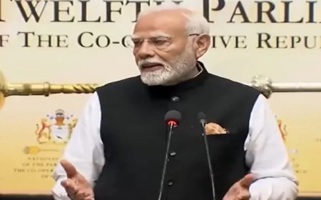 India-Guyana Relation:गयाना की संसद को पीएम मोदी ने किया संबोधित, बोले 'यह पसीने और परिश्रम का है रिश्ता'