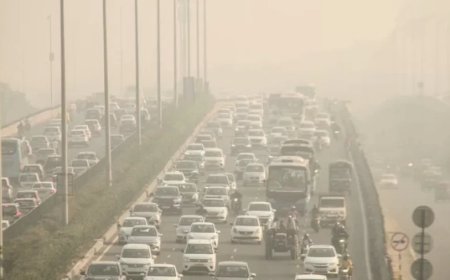 Delhi Air Pollution:दिल्ली की हवा में 'जहर', 9 इलाके रेड जोन में, AQI 400 के पार