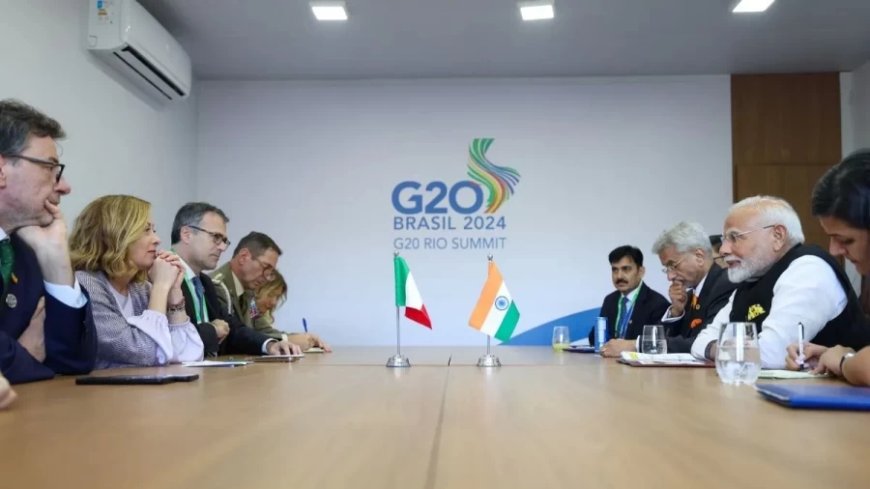 G20 Summit PM Modi:पीएम मोदी और मेलोनी के बीच ब्राजील में हुई बैठक, X पर शेयर कीं तस्वीरें
