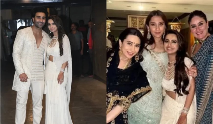 Bollywood News:कपूर सिस्टर्स के आदर-अलेखा के रोका में जलवे, साड़ी-सूट में लगीं कमाल, लूटी महफिल