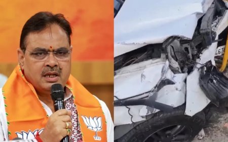 Rajasthan CM Convoy:CM के काफिले से भिड़ी रॉन्ग साइड से आ रही कार, 7 पुलिसकर्मी घायल, 2 की हालत गंभीर