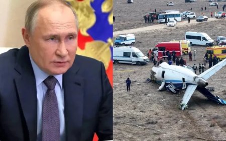 Vladimir Putin News:रूसी राष्ट्रपति पुतिन ने मांगी माफी, कजाकिस्तान प्लेन क्रैश पर जताया अफसोस, क्या है वजह?