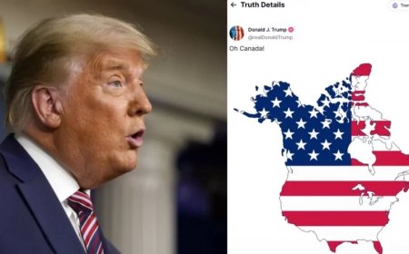 US-Canada Dispute:ट्रंप ने कर कनाडा को दिखाया अमेरिकी राज्य, लिखा-'Oh Canada'...ट्रूडो ने दिया ये रिएक्शन