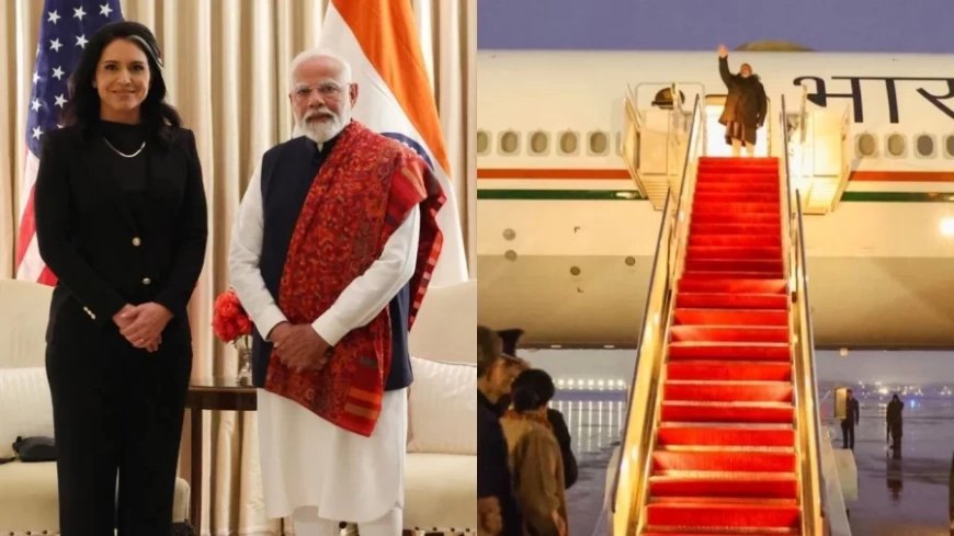 PM Modi America Tour:PM मोदी का US पहुंचने पर जोरदार स्वागत, तुलसी से मिले, ट्रंप से भी होगी मुलाकात