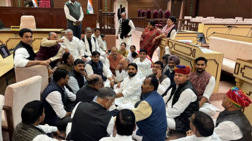 Rajasthan Vidhan Sabha:राजस्थान विधानसभा में हंगामा: कांग्रेस प्रदेशाध्यक्ष समेत 6 विधायक निलंबित