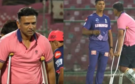 Rahul Dravid Injury:राहुल द्रविड़ बैसाखी पर, IPL से पहले मैदान पर दिखाए फौलादी इरादे