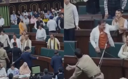 Jammu-Kashmir News:J-K विधानसभा में बीजेपी विधायकों से भिड़े AAP विधायक, सदन में जबरदस्त हंगामा