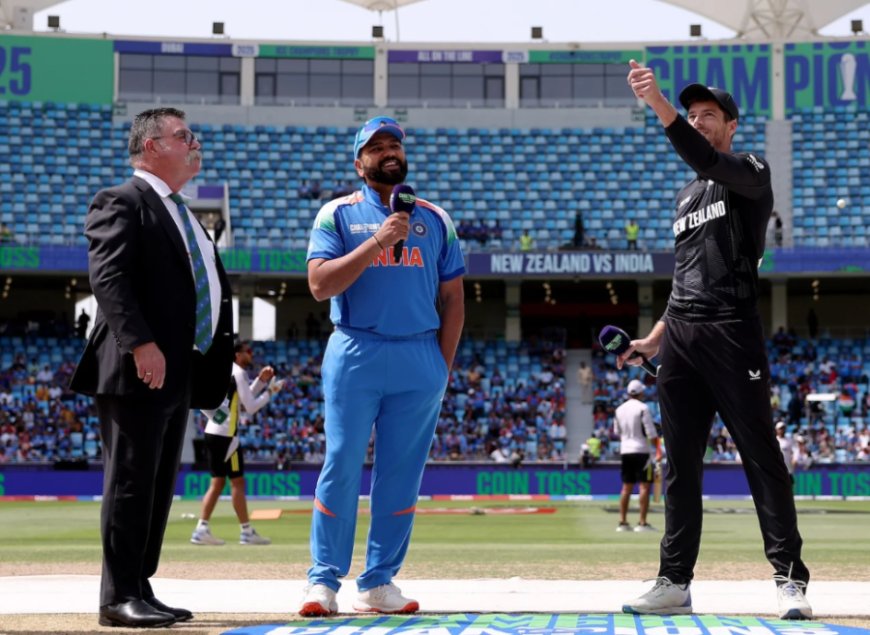 IND vs NZ Final:CT फाइनल में न्यूजीलैंड ने टॉस जीतकर बल्लेबाजी का फैसला किया- देखें प्लेइंग 11