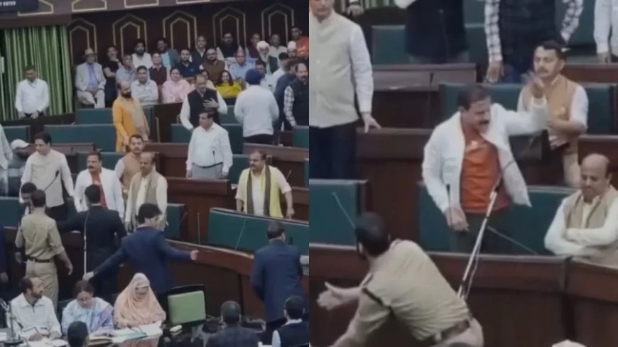 Jammu-Kashmir News:J-K विधानसभा में बीजेपी विधायकों से भिड़े AAP विधायक, सदन में जबरदस्त हंगामा