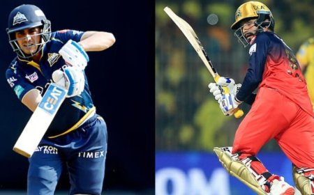 RCB vs GT:गुजरात ने टॉस जीतकर गेंदबाजी चुनी- देखें दोनों टीमों की प्लेइंग 11