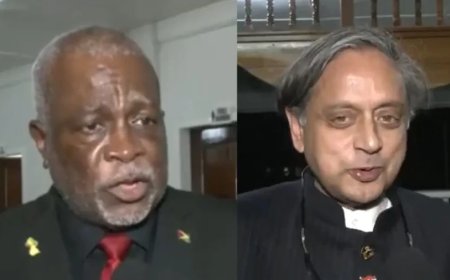 Shashi Tharoor:शशि थरूर के डेलिगेशन से मुलाकात के बाद गुयाना के प्रधानमंत्री का बड़ा बयान
