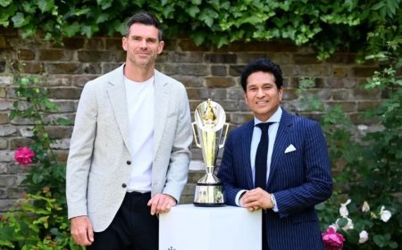 IND vs ENG:एंडरसन-तेंदुलकर ट्रॉफी से उठा पर्दा, दोनों दिग्गजों की ट्रॉफी के साथ सामने आई फोटो