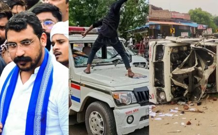 Chandrashekhar Azad:प्रयागराज में हिंसा, चंद्रशेखर को रोके जाने के बाद पुलिस और लोगों पर पथराव