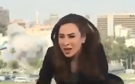 Israel-Syria War:सीरिया में इजरायल ने बरसाए बम, जान बचाने के लिए स्टूडियो से भागी टीवी एंकर