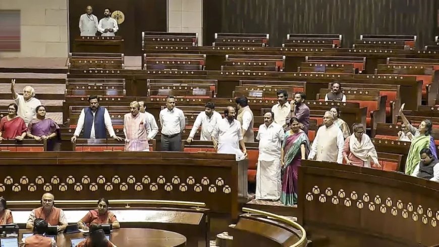 Rajya Sabha:सभापति की तरफ जाने वाली सीढ़ियों पर खड़ी हो गईं TMC सांसद, मार्शलों को बुलाना पड़ा