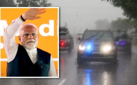 PM Modi In Manipur:भारी बारिश ने रोकी उड़ान तो कार से सफर कर चूड़ाचांदपुर में हिंसा पीड़ितों से मिलने पहुंचे PM मोदी