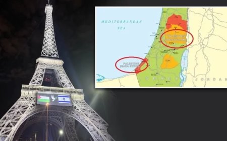 Palestine News:एफिल टावर पर फिलिस्तीन का झंडा, ब्रिटेन ने बदला मैप... यूरोप में हलचल तेज