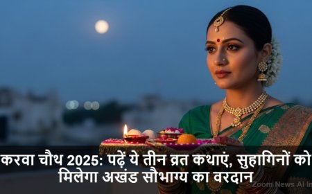 Karva Chauth 2025:करवा चौथ 2025: पढ़ें ये तीन व्रत कथाएं, सुहागिनों को मिलेगा अखंड सौभाग्य का वरदान