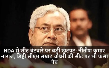 Bihar Elections 2025:NDA में सीट बंटवारे पर बड़ी खटपट: नीतीश कुमार नाराज, डिप्टी सीएम सम्राट चौधरी की सीट पर भी फंसा पेच