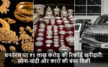 Dhanteras 2025:धनतेरस पर ₹1 लाख करोड़ की रिकॉर्ड खरीदारी: सोना-चांदी और कारों की बंपर बिक्री