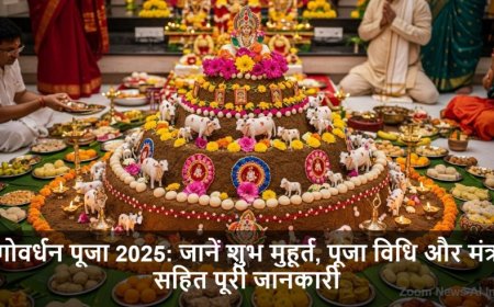 Govardhan Puja Vidhi:गोवर्धन पूजा 2025: जानें शुभ मुहूर्त, पूजा विधि और मंत्र सहित पूरी जानकारी