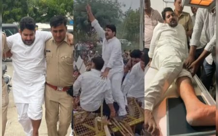 Didwana News:डीडवाना में किसानों के प्रदर्शन के दौरान लाडनूं विधायक मुकेश भाकर का पैर फ्रैक्चर