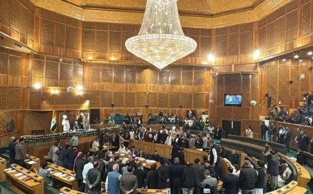 Jammu-Kashmir Assembly:जम्मू-कश्मीर विधानसभा में दूसरे दिन भी हंगामा, सरकार 4 अहम बिल पास कराने को तैयार
