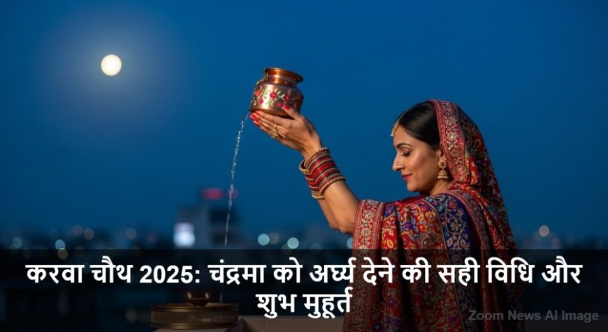 Karwa Chauth 2025:करवा चौथ 2025: चंद्रमा को अर्घ्य देने की सही विधि और शुभ मुहूर्त