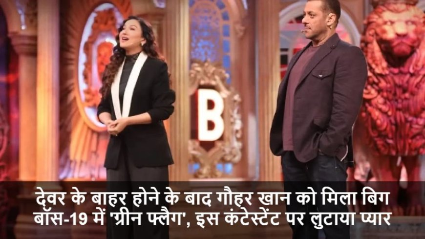 Bigg Boss 19:देवर के बाहर होने के बाद गौहर खान को मिला बिग बॉस-19 में 'ग्रीन फ्लैग', इस कंटेस्टेंट पर लुटाया प्यार