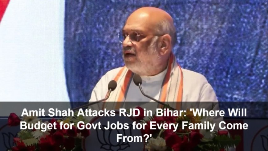 Bihar Elections 2025:अमित शाह का RJD पर हमला: 'हर परिवार को सरकारी नौकरी के लिए बजट कहां से आएगा?'