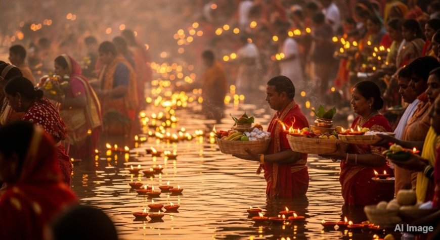 Chhath Puja 2025:छठ पूजा का संध्या अर्घ्य का शुभ मुहूर्त और विधि, जानें उषा अर्घ्य का भी समय