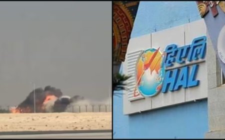 HAL Share Price:दुबई एयर शो में तेजस क्रैश: HAL के शेयर 9% गिरे, क्या यह खरीदारी का मौका है?