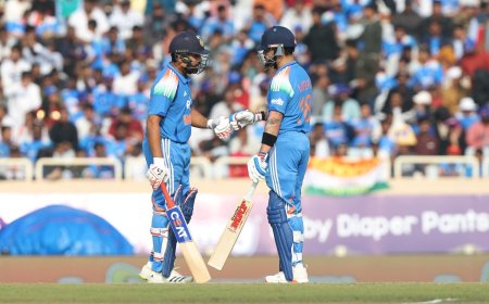 IND vs SA:भारत ने साउथ अफ्रीका को दिया 350 रनों का विशाल लक्ष्य: कोहली का शतक, रोहित और राहुल के अर्धशतक