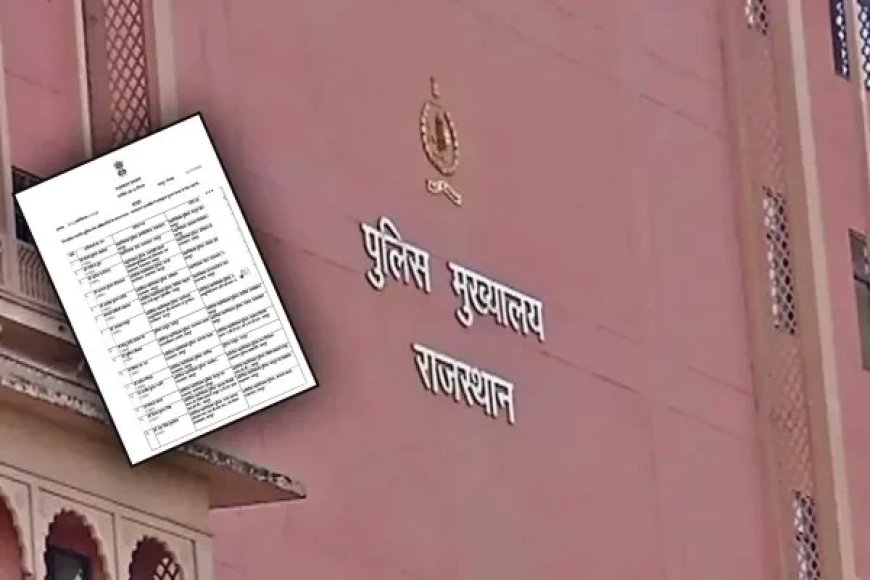 RPS Transfer List:राजस्थान में 180 DSP, CO और ACP का तबादला: पुलिस मुख्यालय से जारी हुई सूची