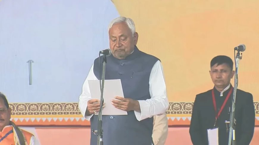 Nitish Kumar Oath Ceremony:नीतीश कुमार ने 10वीं बार ली CM पद की शपथ, 26 मंत्रियों के साथ नई कैबिनेट का गठन