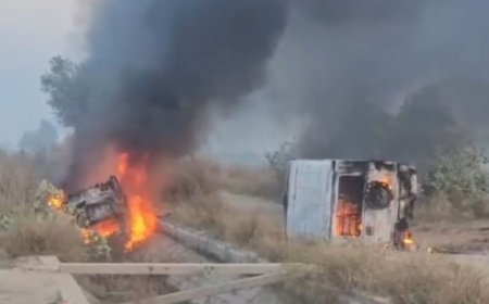 Hanumangarh Clash:हनुमानगढ़ में पुलिस-किसानों में भीषण झड़प: गाड़ियां जलीं, आंसू गैस के गोले दागे, कांग्रेस विधायक घायल